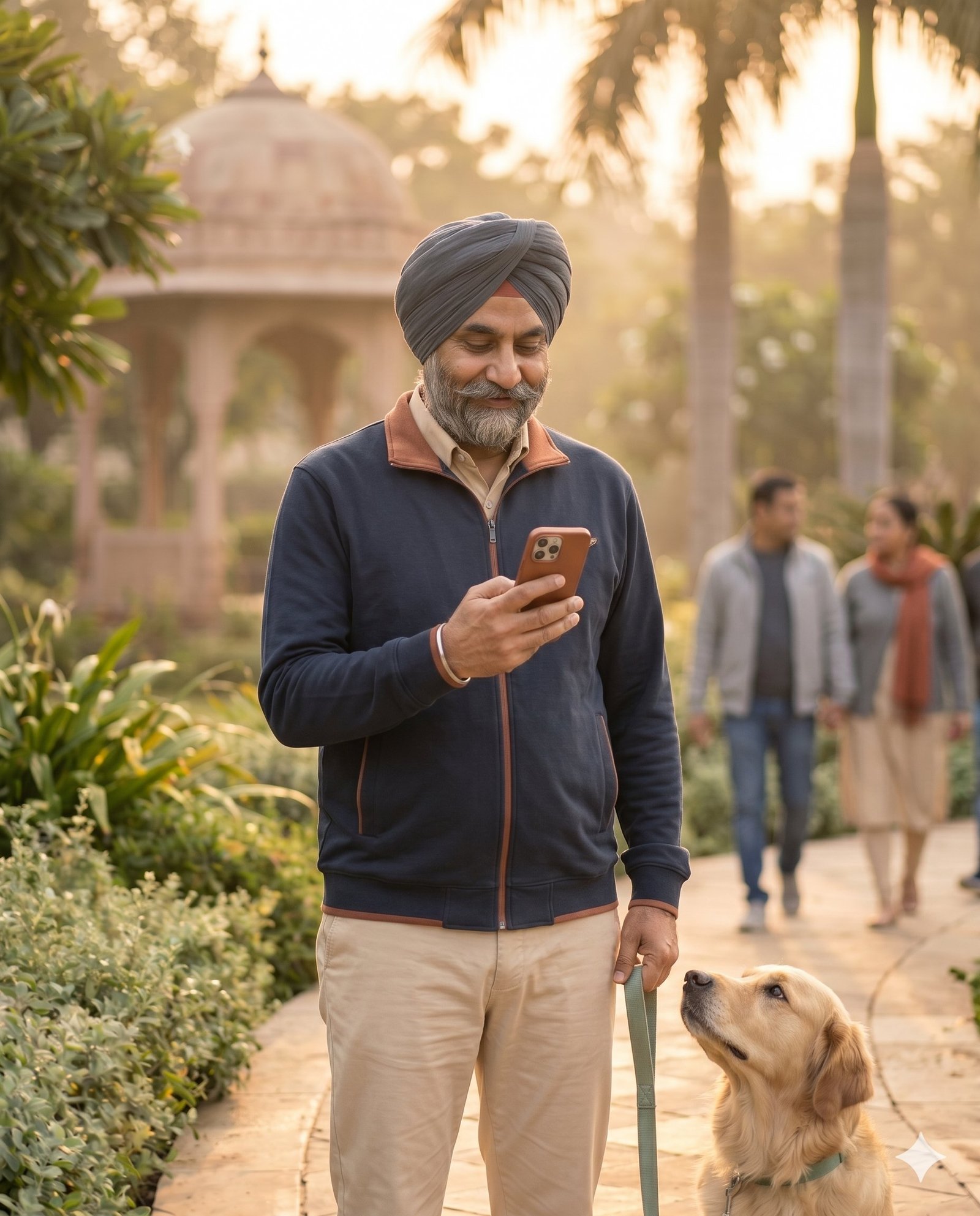 Father receiving notification